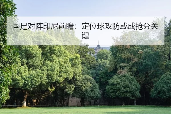 国足对阵印尼前瞻：定位球攻防或成抢分关键